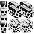 Cow Print Farm Animal Party Supplies - Cow Girl Party Supplies - Tabelware Set Includes Plates, Napkins and Cups | Kit for 16
