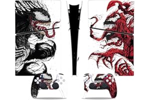 BONOOL sans Bulles pour PS5 Slim Skin Disc Edition & pour PS5 Slim Skin Digital Edition Console Et Contrôleur Vinyl Cover Skins Wraps Scratch Resistant Compatible 15801 Anti Rayures (Size : Disc Version)