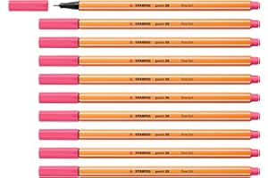 Rotulador punta fina STABILO point 88 - Caja con 10 unidades color rosa claro