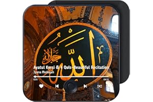 JYANA MODEQAH Quran Magnet Speaker for Fridge - Preloaded Surah Player with Islamic Recitations, Portable Magnetic, USB-C Rechargeable, Touch Control, Ramadan & Eid Gifts, Islamic Gifts(Ayatul Kursi & 4 Quls)