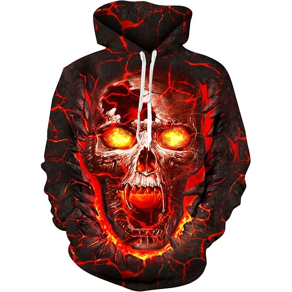 Felpa Con Cappuccio Unisex Stampa 3D Lupo Nero - Maniche Lunghe, Tasca Frontale, Autunno Inverno, Taglia XXL