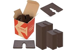 GENERISCH ABSTANDSHALTER KUNSTSTOFF KUNSTSTOFFPLATTEN VERGLASUNGSKLÖTZE -SET 50-TEILIG - 50 X 50 MM WKRĘT-MET® KLIMAS ABSTANDSHALTER Kunststoff Unterlegplatten Unterlegkeile Distanzhülsen Höhe 3 mm Braun