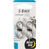 NiteIze? Edelstahl-Doppelkarabiner S-Biner MicroLock (2er Pack)