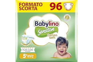 Babylino Sensitive Junior Plus, 96 Windeln Größe 5+ (13-27Kg)