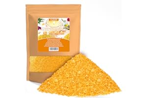 BringLuck2U Cera d'api 500g – Cera d'api per Cosmesi Bio, 100% Pura e Naturale Pellet di Cera di Candela – Naturale e Pura, Adatta per Saponi, Produzione di Candele e Cura della Pelle/Legno