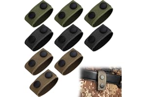 Guyode 9 Piezas Mosqueton Tactico Nailon Duradero Cinturón Táctico Diseño de Botón a Presión Doble Cinturon Policial Aplica a Montañismo Policial en Roca y Otras Actividades