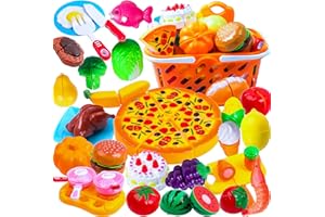 DigHealth Jouet à Couper, Jeu de Nourriture pour Faire Semblant, Fruits et Légumes Couper Panier Cuisine, Ensemble Cuisine Enfants Fruits, Educatif Démonter Assembler 3+ (037)