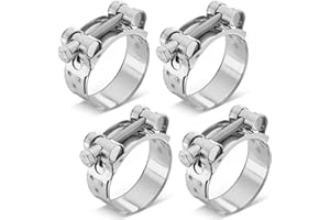 Poppstar 2 Pièces Colliers de Serrage à Boulon en T en Acier Inoxydable, Plage de Serrage 48-51mm, Largeur 22mm, W4