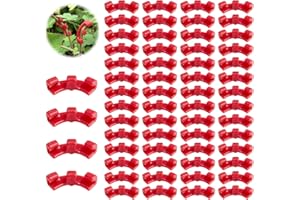 FYZSJWL 60 Stück Pflanzenwachstum Bieger Clips,90 Grad Plant Bender,Pflanzen bieger,Pflanzenbieger,Biegen Clips,zum Biegen von Pflanzenstängeln und zum Ändern der Wuchsrichtung(Rosa)