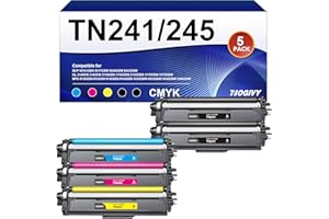 NOGIVY TN241 TN245 Toner Kompatibel für Brother TN-241 TN-245 TN242 TN246 für Brother MFC-9332CDW MFC-9142CDN DCP-9020CDW DCP-9017CDW HL-3152CDW MFC-9140CDN (5er-Pack)