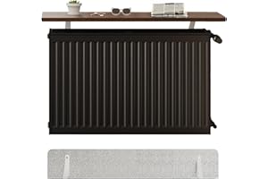 Loch & Skye Radiator Shelf with Foil Insulation - OAK, 40cm - MDF Wooden No Drill Shelves with Brackets - Wood Floating Shelves for Heat Dissipation - Over Radiator Durable Floating Shelf Bracket