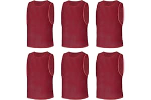 AUYAO Fussballtraining Leibchen Fubball Kinder 6 Set Trainingsleibchen Herren Fußball Trainingsweste Sport Markierungshemd Damen Westen fürs Fussball Volleyball Basketball Teamtraining M-XL