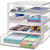 Muji Tray Muji Acrylic 3-Drawer Storage Box, 8.7 Cm Width X 17 Cm Depth X 25 2 Cm Height 1099635