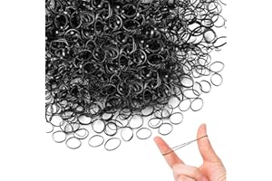 GÉNÉRIQUE Elastique Noir,Mini Élastiques,300 Pièces Noir Elastique,Petit elastique cheveux Petits elastiques cheveux pour les Cheveux des Enfants, Petites Dreadlocks, Coiffure de Mariage et Plus.