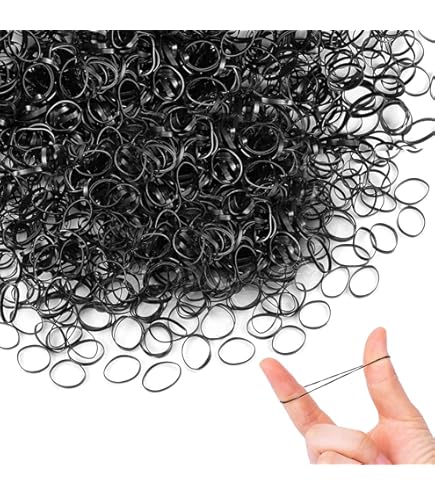 1000 Elastici Per Capelli E Ufficio - Morbidi, 22mm, Per Codini, Dreads, Carta E Organizzazione - Foto 8