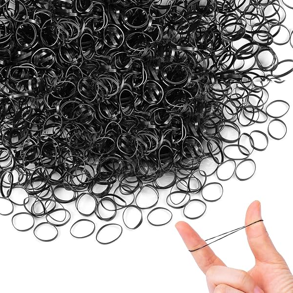 150 Schwarze Haargummis Nahtlos – 4 Mm Dick, 4 Cm Durchmesser, Aus Nylon, Elastisch & Reißfest, Für Damen, Herren & Mädchen, Perfekte Vorratspackung!