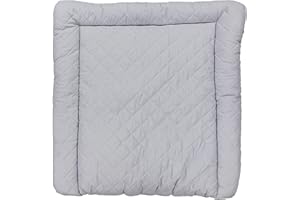 TupTam Matelas à Langer à Motifs pour Bebe Filles et Garçons, Matelassé Gris, 70 x 60 cm