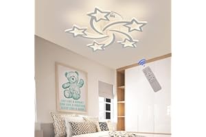 ‎STCH STCH Lampa Sufitowa LED, Lampa Sufitowa Led dla Dzieci 56W, Lampa do Pokoju Dziecięcego z Pilotem, Lampka Nocna, Funkcja Pamięci, Nowoczesna Lampa Wiszące Φ65cm, Żyrandole Przyciemniania 3000-6000K