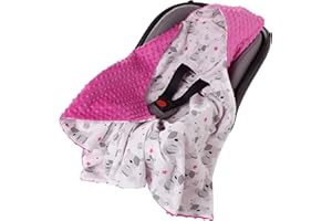 Medi Partners Couverture enveloppante bébé nid d Ange siège Auto 85x85cm Multifonction Poussette Hiver avec Une Capuche Douce et Moelleuse pour landaus