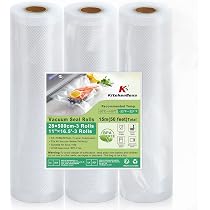 Rouleaux Sacs Sous Vide KitchenBoss - 5 Tailles (15/20/28cm) - Sans BPA - Pour Conservation Aliments