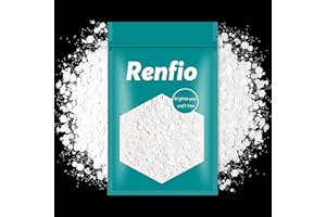 Renfio Blanc perle Paillettes épaisses, 100g 3,5oz en poudre fine mélangée, paillettes irisées en PET pour le visage, la résine artisanale,la peinture sur verre,les cheveux et le corps - Blanc perle