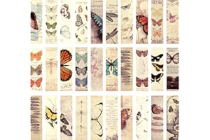 AVECMOI 30 marcapáginas vintage de mariposa para mujeres, hombres, adolescentes