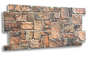 EURODECO 0,4m² 3D PVC Paneele Stein Optik Wandpaneele Wandverkleidung Decke Deckenpaneele PVC-Verkleidung Wandtatto Fliesen Imitat
