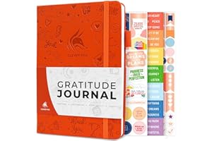 Clever Fox Gratitude Journal – Happiness, Positivity & Affirmation Daily Journal – Inspirational Daily Notebook – 3 Months, A5 (Orange)