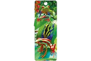 3D LiveLife Bookmark - Funky Frogs from Deluxebase. A Frog Bookmark with lenticular 3D Artwork Licensed from Renowned Artist David Penfound
