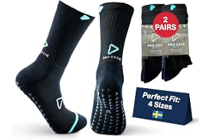 PROSOCK Premium Sportstrumpor 2/4 / 6-pack för fotboll i 4 storlekar, slitstarka strumpor för män, kvinnor och barn – inneban