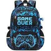 Amythe School Backpack Children 8 to 12 Years Luminous Reflective Light | Waterproof Ergonomic Breathable Blue Daypack Multi-