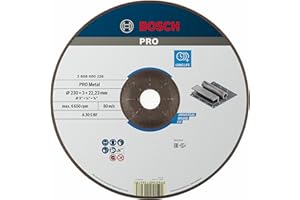BOSCH ACCESSORIES Bosch 1x PRO Metal Longlife Trennscheibe für große Winkelschleifer und 22,23‑mm-Bohrung (für Stahl, Ø 230 mm, Professional Zubehör Großer Winkelschleifer)