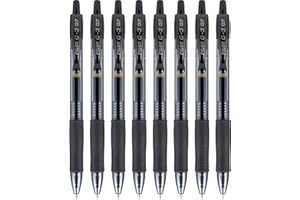 Pilot G2 Premium Refillable & Retractable Rolling Ball Gel Pens, Fine Point, Black, 8-Pack (15298)