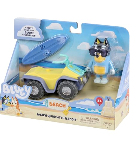 Bluey BLY63100 Lot de 4 Figurines articulées Famille préparées pour