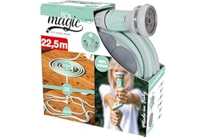 Idroeasy Magic Soft Smart 22.5 metri, Tubo Acqua da Giardino Estensibile Fino a 3 Volte la sua Lunghezza Iniziale Canna Acqua Irrigazione Anti Nodo e Antitorsione
