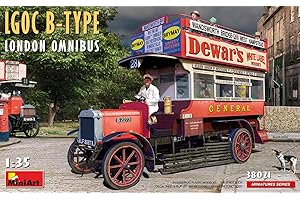 MINIART Mini Art 38021 1:35 London Omnibus LGOC Type B - replica originale, modellismo, kit in plastica, artigianato, hobby, incollaggio, kit di modelli, montaggio, non verniciato