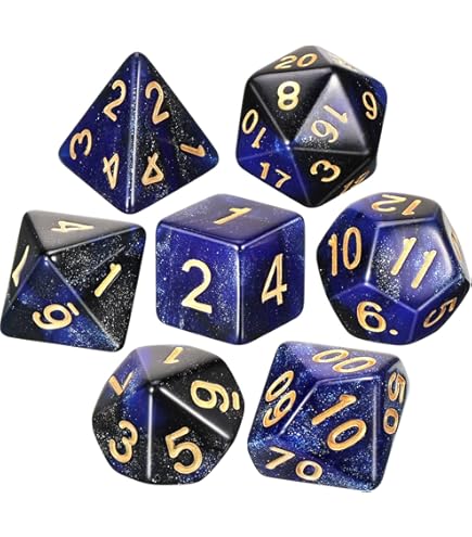 Set De 7 Dés En Métal Pour Jeux De Rôle (D4, D6, D8, D10, D12, D20, D%) - Finition Bronze Antique - Avec Pochette En Velours - Pour D&D, Pathfinder, JDR