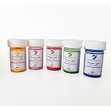 Colorante alimentare in polvere liposolubile 3g kit 5 pcs Lesepidado. Per colorare masse grasse, creme, cioccolato, pasta di 