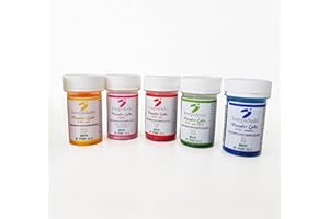 LESEPIDADO SRL Colorante alimentare in polvere liposolubile 3g kit 5 pcs Lesepidado. Per colorare masse grasse, creme, cioccolato, pasta di zucchero. Puro per decorare con pennello o diluito con alcool alimentare