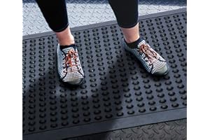 FLOORTEX Doortex Anti-Ermüdungsmatte | Arbeitsplatzmatte "anti-fatiguemat" | 61 x 91 cm | aus 100 % Gummi | schwarz | rechteckig | mit Noppenstruktur