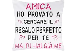 Merclix Idee Regalo Amica Natale Originale Federe Cuscini Divano 45x45 Divertenti Regalo Migliore Amica Compleanno
