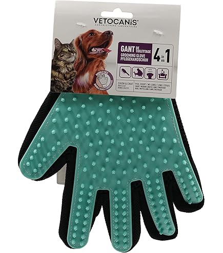 Guanto Massaggio E Spazzolatura Per Cani E Gatti Flamingo Weva - Taupe 27x16cm - Foto 6