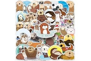 CHAOPAITIEZHI Otter Aufkleber Eurasian River Otter Stickers 50 Stück Skateboard Graffiti Aufkleber Motorräder Fahrrad Snowboard Gepäck Laptop Auto Koffer für Kinder und Jugendliche Wasserdichte Vinyl Aufkleber