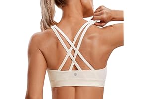 CRZ YOGA Mujer Sujetadores Deportivos Yoga Cruzados Almohadillas Extraíbles Soporte Impacto Crop Top