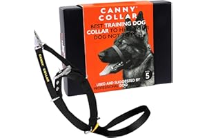 Canny Collar No-Pull Dog Headcollar | Train Your Dog To Stop Pulling & Walk On a Regular Collar & Loose Lead | Kind, Safe, Comfortable Training Aid | Black – Size 5