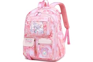 HANXIUCAO Sacs d'école pour filles Sac à dos avec compartiment pour ordinateur portable pour filles pour primaire