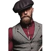 Winter Stamp Fabric Men's Hat Cap Newsboy Peaky Blinders Cap Hat