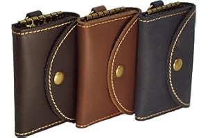 BAWAKO Portachiavi in vera pelle per donna e uomo, portachiavi per un massimo di 6 chiavi