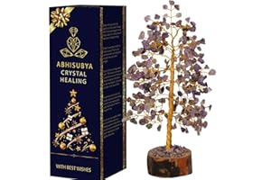 ‎ABHISUBYA ABHISUBYA Amethyst Lebensbaum - Kristalle Und Edelsteine - Chakrastein - Geldbaum - Kristallheilstein - Bonsaibaum - Feng Shui Dekor - Chakrastein - Spirituelle Gaben