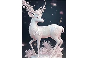 YWKJDDM 5D Diamant Painting Bilder, Mosaikherstellung Arts Craft Full Drill Cross Stickerei Malerei Kits für Wohnzimmer Büro Wand Und Eingang Dekoration 30 x 40 cm Elegantes Hirsch
